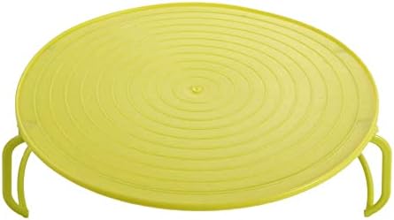  3 In 1 Microwave Plate Stacker Foldable Steaming Tray With Handle, Plastic Baking Oven Tray Kitchen Cooling Rack Cooking Equipment Accessories(Blue)