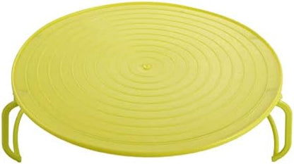  3 In 1 Microwave Plate Stacker Foldable Steaming Tray With Handle, Plastic Baking Oven Tray Kitchen Cooling Rack Cooking Equipment Accessories(Blue)
