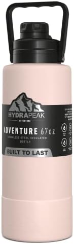  Adventure 67oz Insulated Water Bottle With Handle, Large Stainless Steel Thermos With Matching Rubber Boot, Double Wall Insulation Keeps Drinks Cold For 60 Hrs And Hot For 30 Hrs (Navy)