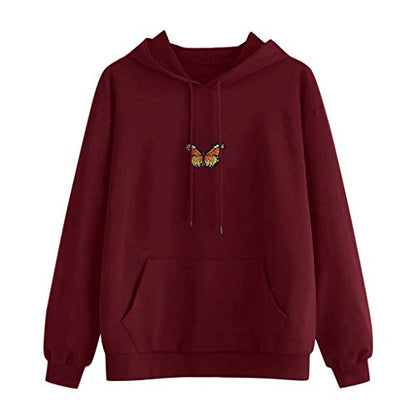  Meikosks Womens Sweatshirt Long Sleeve Pullover Pocket Tops Fashion Graphic Hoodies