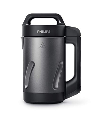  Philips Soup And Smoothie Maker, Makes 2-4 Servings, HR2204/70, 1.2 Liters, Black And Stainless Steel