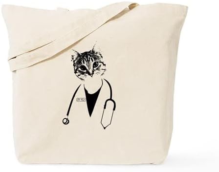  CafePress Calico Cat Tote Bag Natural Canvas Tote Bag, Reusable Shopping Bag