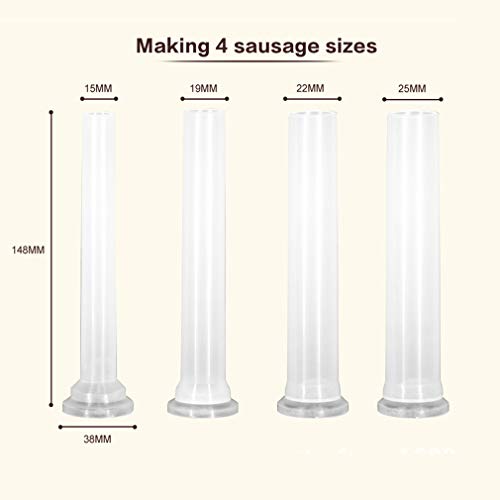  Meao Sausage Filler Stuffer Home Made Machine - Stainless Steel Vertical Sausage Maker With Suction Base And Manual Crank For Household Use Or Commercial - Capacity 2.5 LBS #1