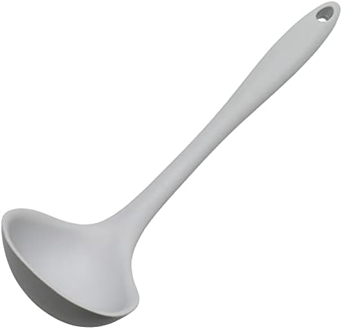  Premium Silicone Cooking Ladle, 11.25 Inch, Red