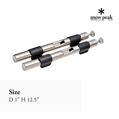 Snow Peak IGT Height Adjuster - Adjust Table Height - Stainless Steel, Aluminum - 7.1 Oz - Set Of 2