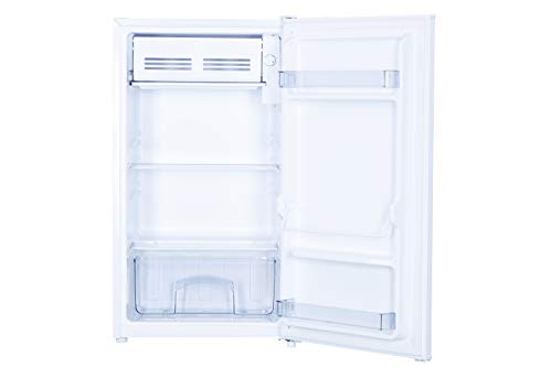  DCR033B1WM 3.3 Cu.Ft. Compact Refrigerator, Mini Fridge With Chiller For Bar, Living Room, Den, Basement, Kitchen, Or Dorm, White