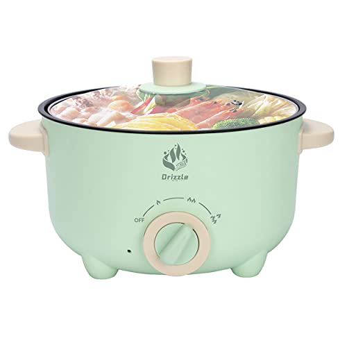  Electric Skillet Hot Pot Cooker - Multifunction Frying Pan 110V Non-Stick Grill 3L Stir-fried Stewed Cookware Steak Noodle Ramen Shabu Shabu Pot - Home Office Party Kitchen Dorm Cooking