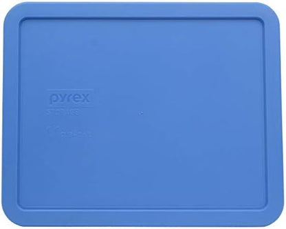 Pyrex 7212-PC Marine Blue Plastic Rectangle Replacement Storage Lid, Made In USA - 2 Pack