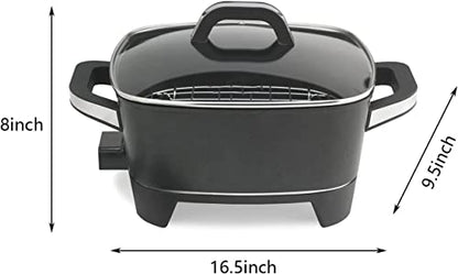  NStick Extra Deep Electric Skillet - For Roast Fry (12 Inch)