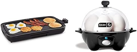 Dash Deluxe Everyday Electric Griddle With Dishwasher Safe Removable Nonstick Cooking Plate For Pancakes, Burgers, Eggs And More, Includes Drip Tray + Recipe Book, 20” X 10.5”, 1500-Watt - Aqua