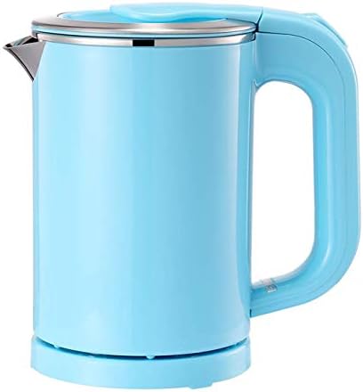  0.5L Small Electric Kettle - Portable Mini Stainless Steel Travel Kettle - Water Touch Inner Surface Without Plastic & Cool Touch Outer Surface (Dark Blue)