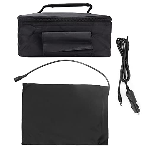 GENERIC Portable Mini Car Microwave 12V Electric Oven Fast Heating Picnic Box For Travel Camping Food Cooking Black.