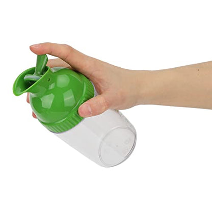  Salad Dressing Shaker For Mixing Ranch And Sauce, One Hand Leak Proof Spout Lid For Pouring And Measurement Marks With Good Grip Rubber, Italian Dressing Shaker Oil And Vinegar (Green)