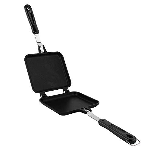  Frying Pan - Delaman Dual-sided Non-stick Sandwich Pan Waffle Maker For Cake Toast Sandwich