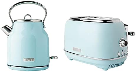  Aden Heritage 2 Slice Wide Slot Stainless Steel Bread Toaster With Heritage 2 Slice Wide Slot Stainless Steel Bread Toaster, Turquoise