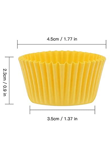  Fbera Colored Mini Cupcake Liners Vibrant Muffin Baking Cups 400-Count