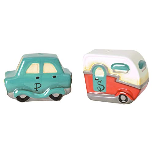  Road Trip Car And RV Camper Ceramic Salt & Pepper Set