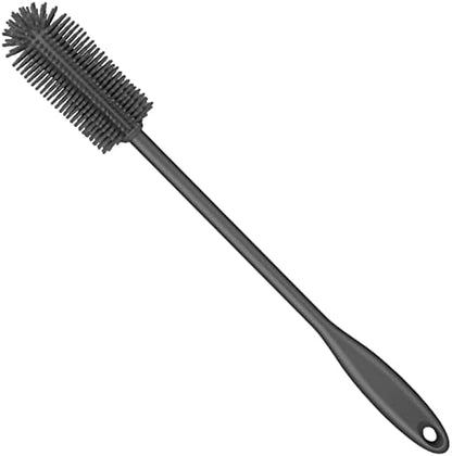  Silicone Bottle Brush, Water Bottle Cleaner Brush With Long Handle, Perfect For Cleaning Narrow Neck Containers, Vacuum Sports Bottle, Tumblers, Flask, Glassware (1 Pack, Orange)