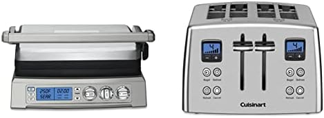 Cuisinart Panini Press, Stainless Steel Griddler, Sandwich Maker & More, 5-IN-1, GR-4NP1