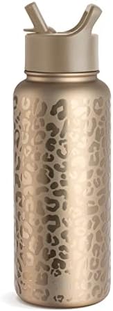  Water Bottle With Straw Lid Vacuum Insulated Stainless Steel Metal Thermos Bottles | Reusable Leak Proof BPA-Free Flask For Gym, Travel, Sports | Summit Collection | 32oz, Light Pink