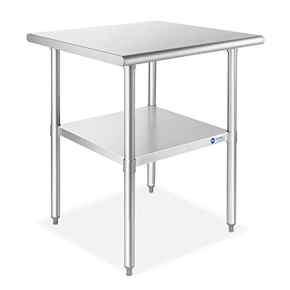  Stainless Steel Work Table 48 X 24 Inches, NSF Commercial Kitchen Prep Table With Under Shelf For Restaurant And Home