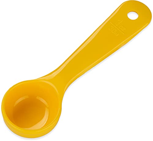  Measure Miser Solid Measuring Spoon With Short Handle, 1 Ounce, Yellow