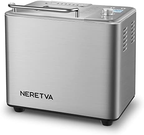  Neretva Bread Maker Machine , 20-in-1 2LB Automatic Breadmaker With Gluten Free Pizza Sourdough Setting, Digital, Programmable, 1 Hour Keep Warm, 2 Loaf Sizes, 3 Crust Colors - Receipe Booked Included (Green)