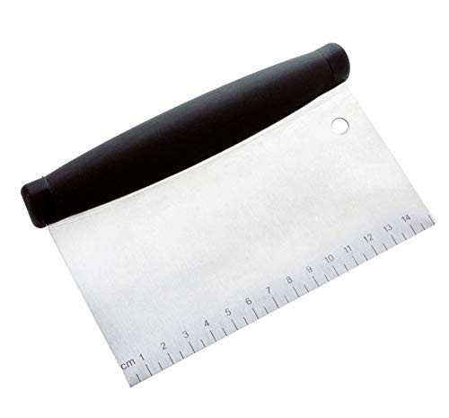  (6.3 X 3.9 X 1.3) Inch Premium 304 Stainless Steel Bench Scraper For Baking/Bench Chopper SUGUS HOUSE, Quick & Easy Multi-purpose Dough Scraper, Dough Cutter & Pastry Scraper