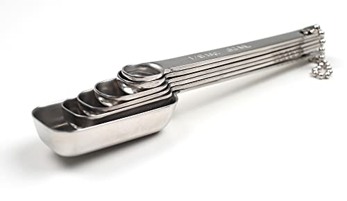  Endurance Stainless Steel Spice Measuring Spoons, Set Of 6 | 1/8 Tsp To 1 Tbsp Measurements | Nest For Easy Storage | Dishwasher Safe | Dry Or Liquid | Baking Or Cooking
