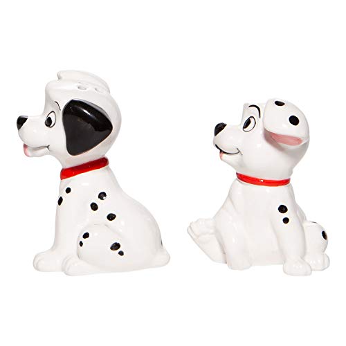 Enesco Disney Ceramics 101 Dalmatians Lucky And Patch Salt And Pepper Spice Shaker Set, 3 Inch, Multicolor