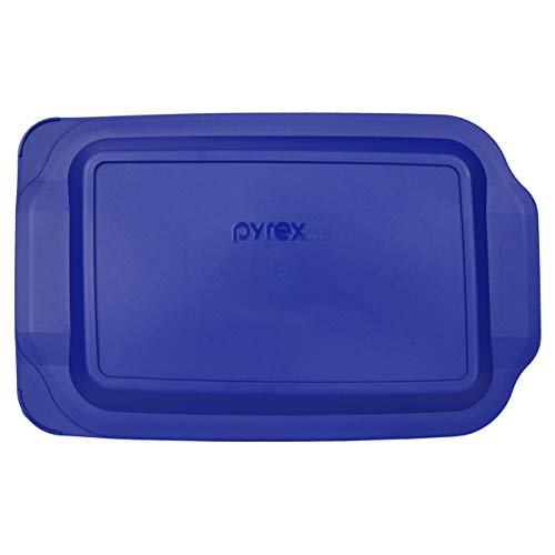  Pyrex Bundle - 4 Items: (1) 222 2qt Glass Dish With (1) 222-PC 2qt Blue Lid & (1) 233 3qt Glass Dish With (1) 233-PC 3qt Blue Lid