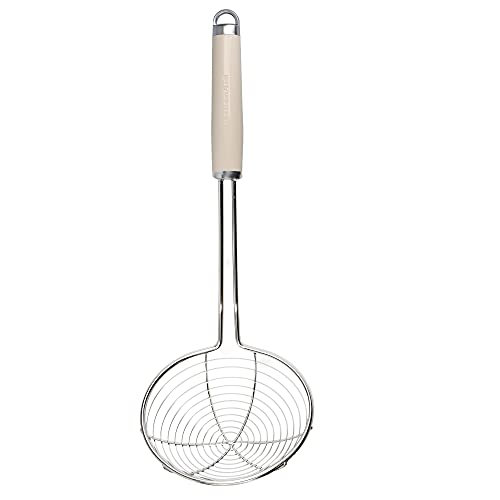 KitchenAid Spider Strainer, Stainless Steel Skimmer – Almond Cream