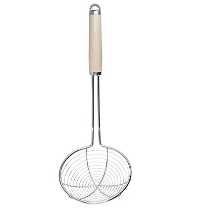 KitchenAid Spider Strainer, Stainless Steel Skimmer – Almond Cream