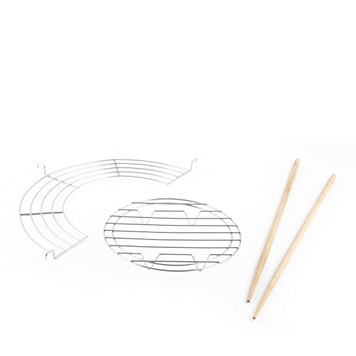  EW-306 Electric Wok With Tempered Glass Lid Easy Clean Nonstick, Cooking Chopsticks, Tempura And Steaming Racks, Professional Model, Black