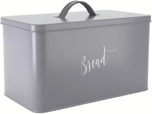  X For Kitchen Countertop, Breadbox, Metal Bread Boxes For Kitchen Counter, Extra Large Bread Box, Greige (Grey-Beige) Farmhouse Bread Box, Bread Holder For Kitchen Counter