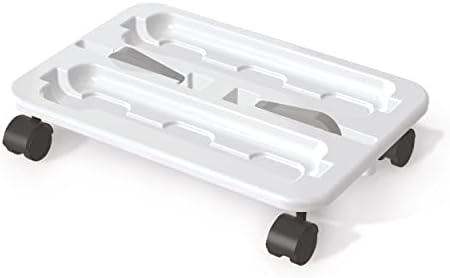 Stack 'N Go Caddy Wheel Base, Craft Organizer, Compatible With Deflecto Desk Supplies Organizer Caddy, White, 16"W X 3 1/4"H X 11"D (29443CR)