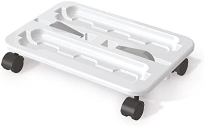  Stack 'N Go Caddy Wheel Base, Craft Organizer, Compatible With Deflecto Desk Supplies Organizer Caddy, White, 16"W X 3 1/4"H X 11"D (29443CR)