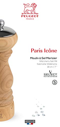Peugeot Peugot Paris Icone, Wild Cherry 7 Inch Salt Mill, 7.09in, Walnut