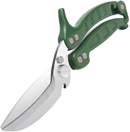  Multi-purpose Kitchen Shears Scissors, Heavy Duty Stainless Steel Scissors With Strong Straight Edge Snips (Silver)