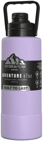  Adventure 67oz Insulated Water Bottle With Handle, Large Stainless Steel Thermos With Matching Rubber Boot, Double Wall Insulation Keeps Drinks Cold For 60 Hrs And Hot For 30 Hrs (Navy)