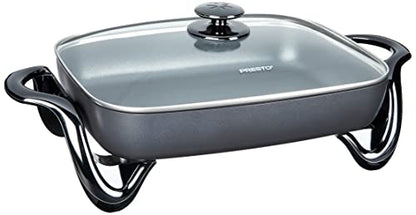Presto 07072 Slimline Griddle, Black, 22" & 06852 16-Inch Electric Skillet With Glass Cover