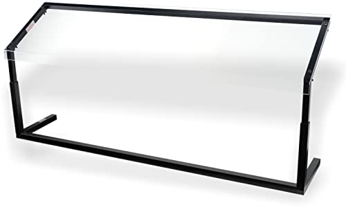  Aluminum Adjustable Single-Sided Sneeze Guard, 60 Inches, Black