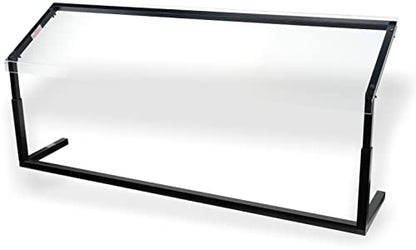  Aluminum Adjustable Single-Sided Sneeze Guard, 60 Inches, Black