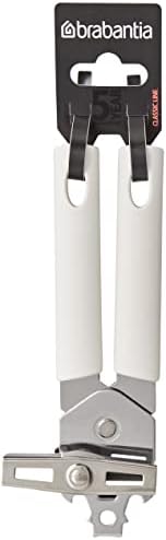 Brabantia Classic Can Opener With Metal Handle, 4.8x5.1x9 Cm, White