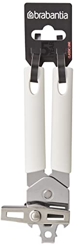 Brabantia Classic Can Opener With Metal Handle, 4.8x5.1x9 Cm, White