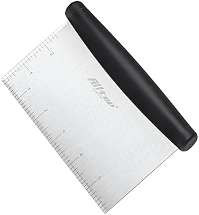  ® Bench Scraper & Chopper,Stainless Steel Blade Knife,Pastry Cutter For Pasta Dough Bread Cake Baking,Multi-purpose Kitchen Tool With Scale Ruler - Set Of 2 Pack