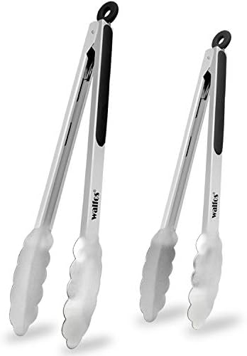  17 Inch Extra Long Grill Tongs, Ultimate Stainless Steel BBQ Tongs For Grilling, Cooking, BBQ/Barbecue, Buffet And Turning Food