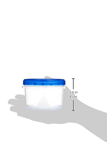  Ziploc Twist N Loc Food Storage Meal Prep Containers Reusable For Kitchen Organization, Dishwasher Safe, Small Round, 6 Count