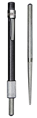  CcuSharp Dual Rod Retractable Diamond Knife Sharpener - Unbreakable, Retractable Diamond-Coated Steel Rod Quickly - Sharpens, Restores, Repairs & Hones Straight & Serrated Knives
