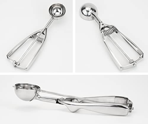  Professional 18/8 Stainless Steel Medium Cookie Scoop, Size 40